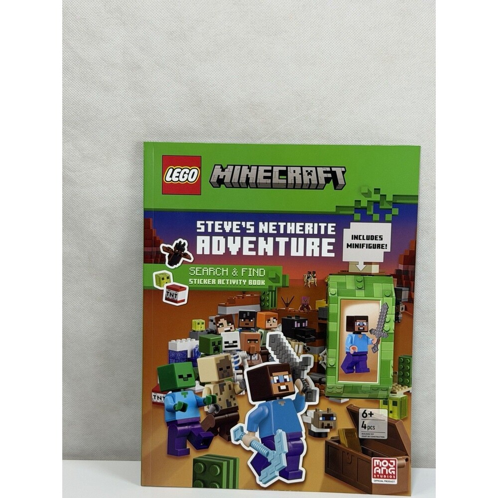 LEGO Minecraft Steve's Netherite Adventure Book Minifigure Stickers NEW